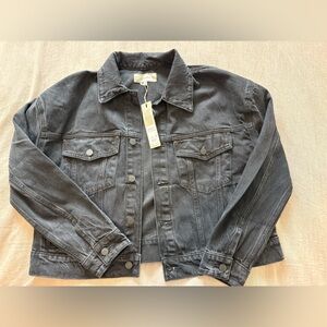 Hudson Brea Swing Trucker Jacket Black Thunder (charcoal) Brand New with tags